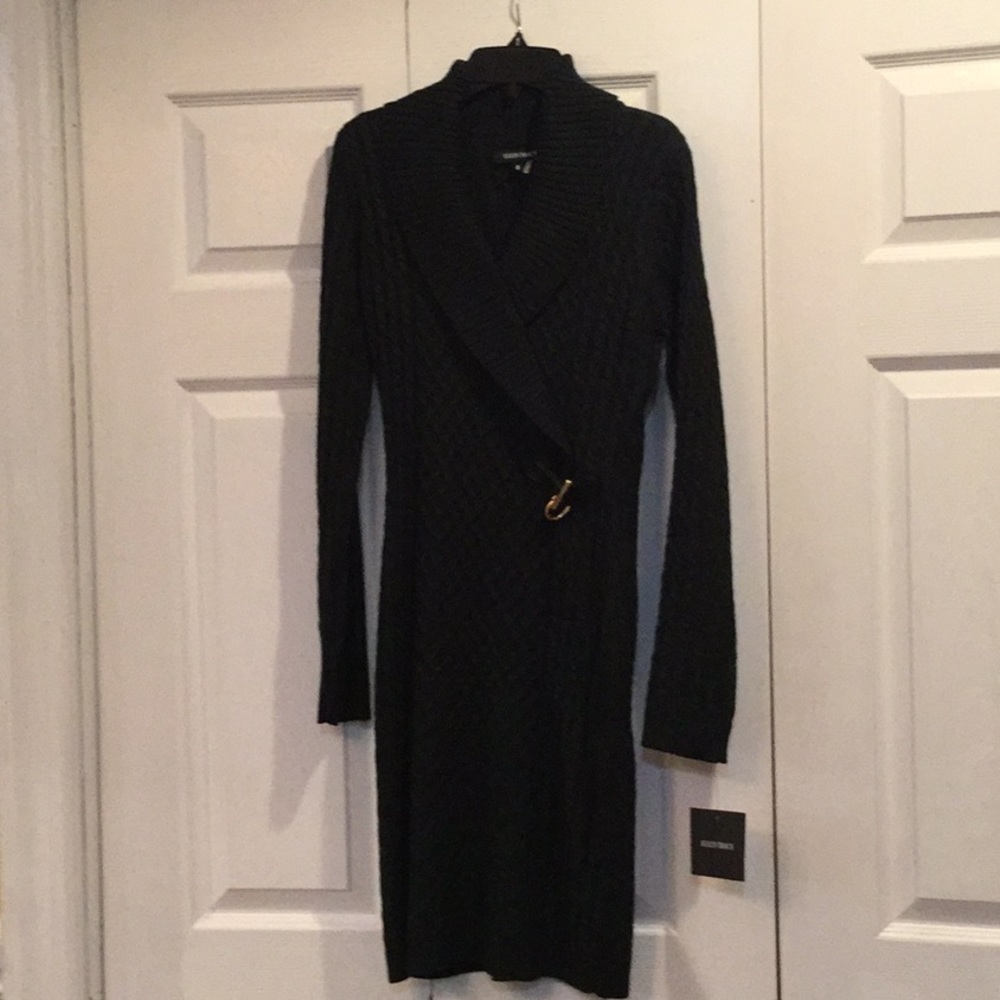 Ellen Tracy Green Sweater Dress